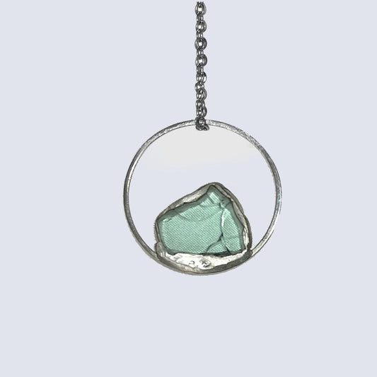 Auto Glass Necklace - Circle - No.300 Necklaces Deanna Dot Store 