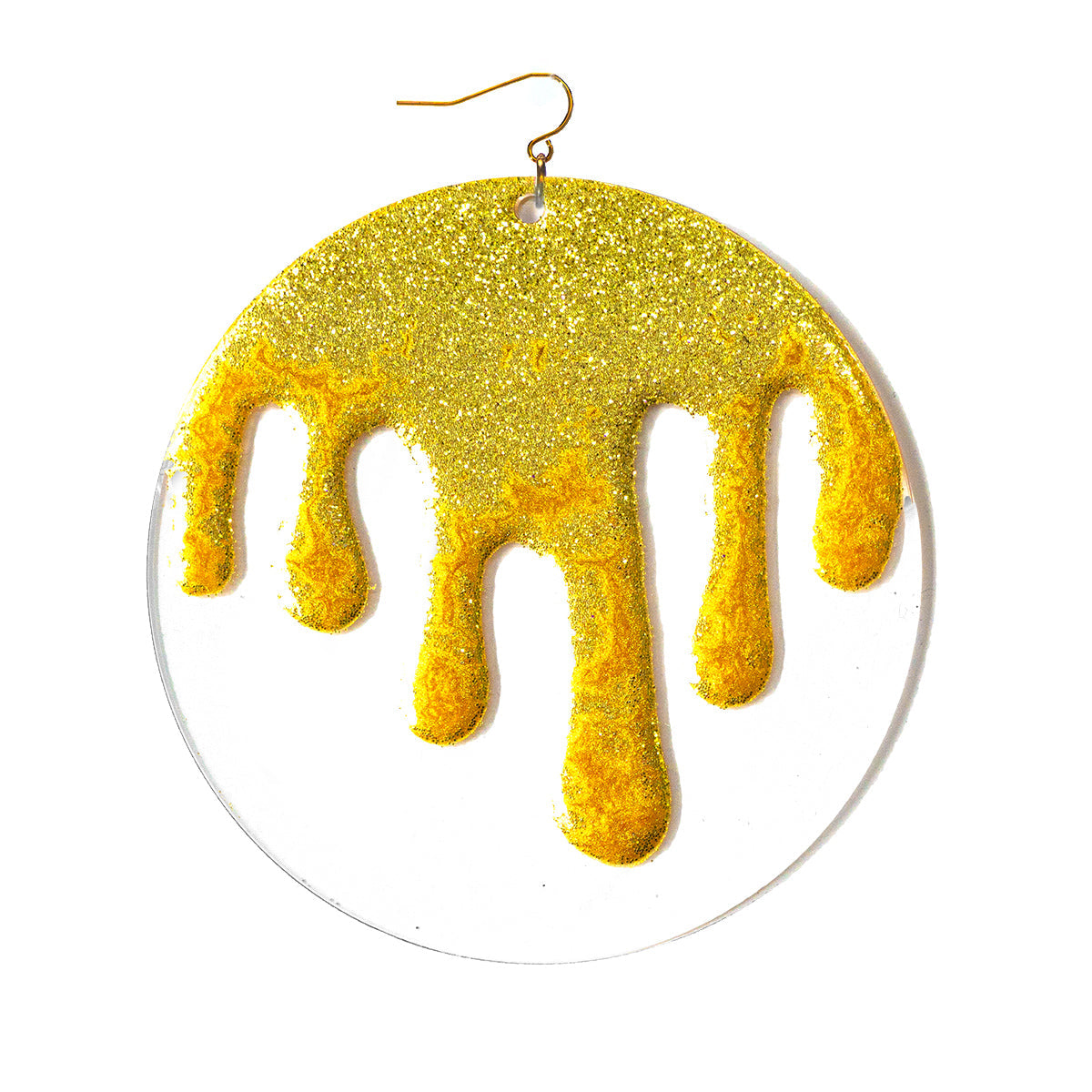 Goo Earrings - Gold Glitter Deanna Dot Store 