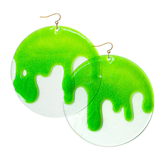 Goo Earrings - Green No.1 Deanna Dot Store 