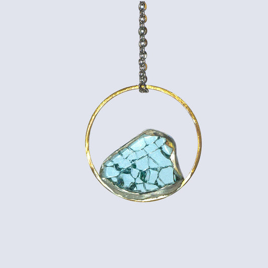 Auto Glass Necklace - Circle - No.301 Necklaces Deanna Dot Store 