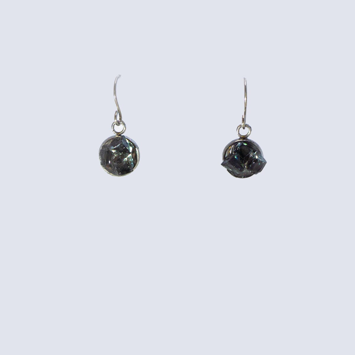 Auto Glass Earring - Cluster Dangle Tiny Black Cluster Cleveland Street Glass 
